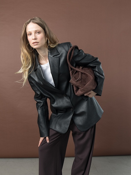 Жакет из экокожи