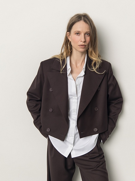 Укороченный жакет из смесовой вискозы